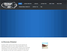 Tablet Screenshot of freemanscreenprinters.com